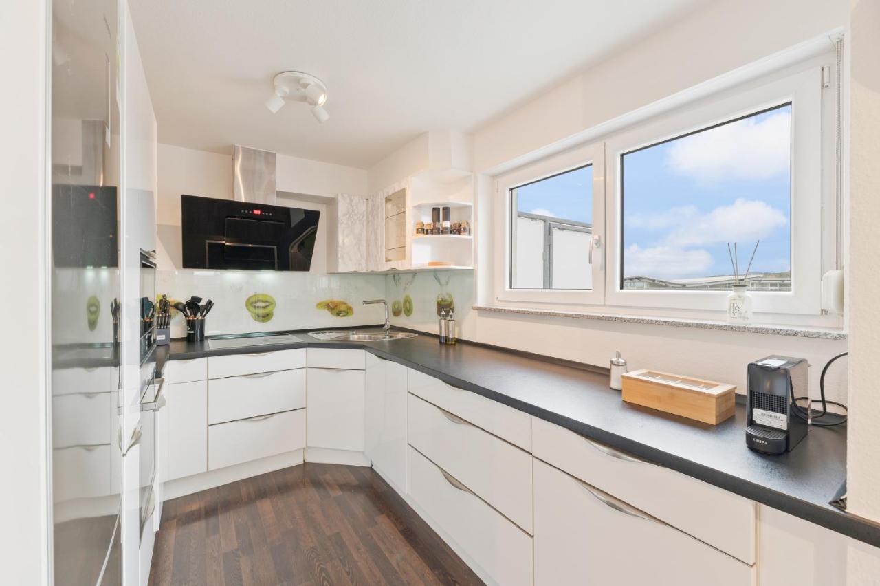 Design-Apartment - Kueche - Dachterrasse - Zentral Leinfelden-Echterdingen Dış mekan fotoğraf