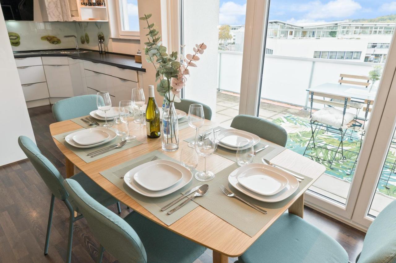Design-Apartment - Kueche - Dachterrasse - Zentral Leinfelden-Echterdingen Dış mekan fotoğraf